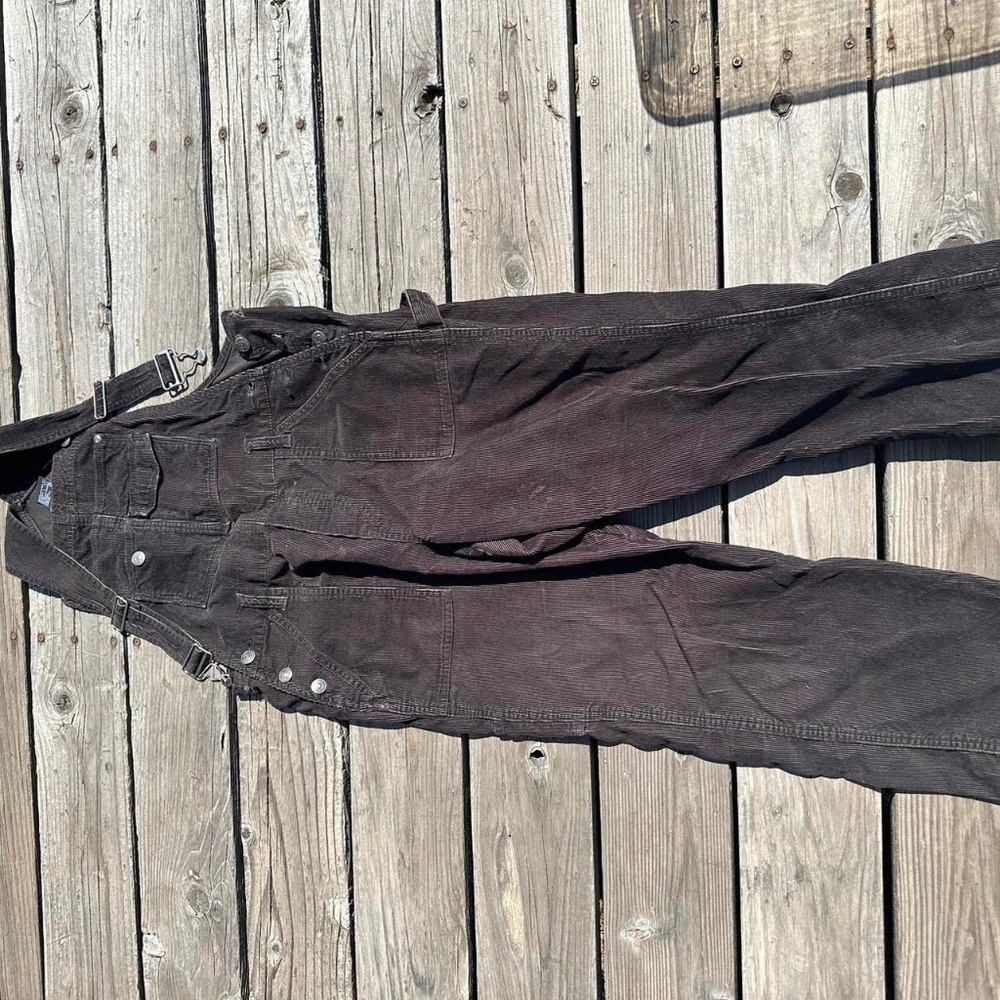 Black Corduroy Overalls